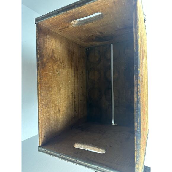 Rare/Vintage White Rock Wooden Bottle Crate From Native American 50s - Picture 10 of 11